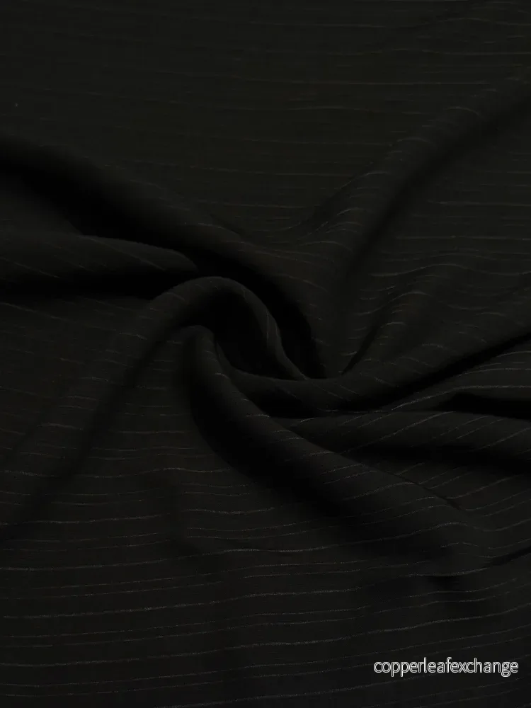 Deadstock – Suit Wool – Pinstripe – Black – White – DK12 Deadstock – Suit Wool – Pinstripe – Black – White – DK12
