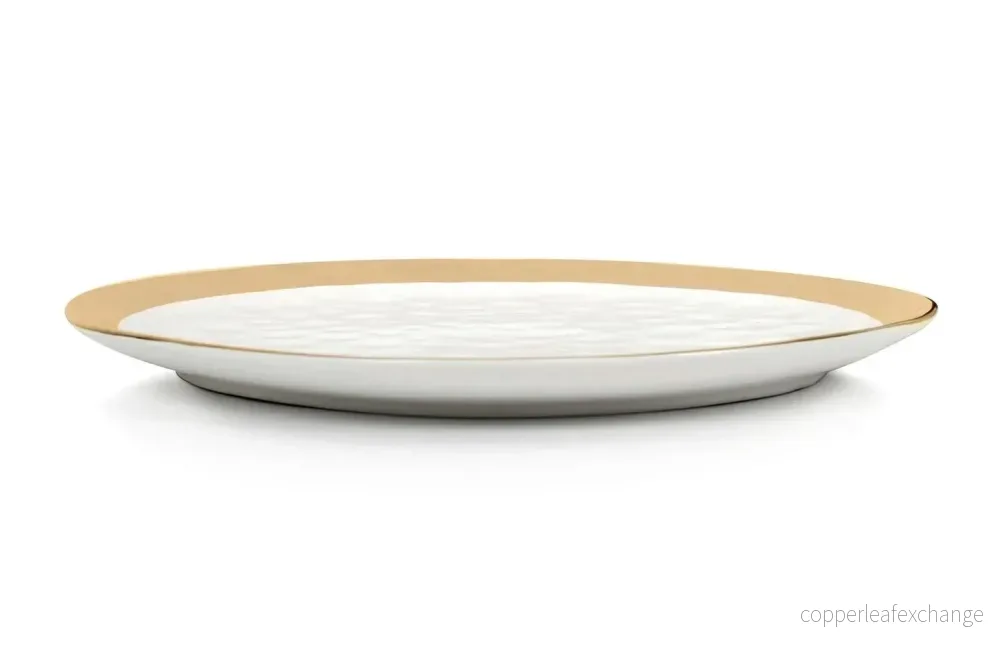 Tallrik KARE DESIGN - BELL, 31 cm, vit/guld - Bild 2