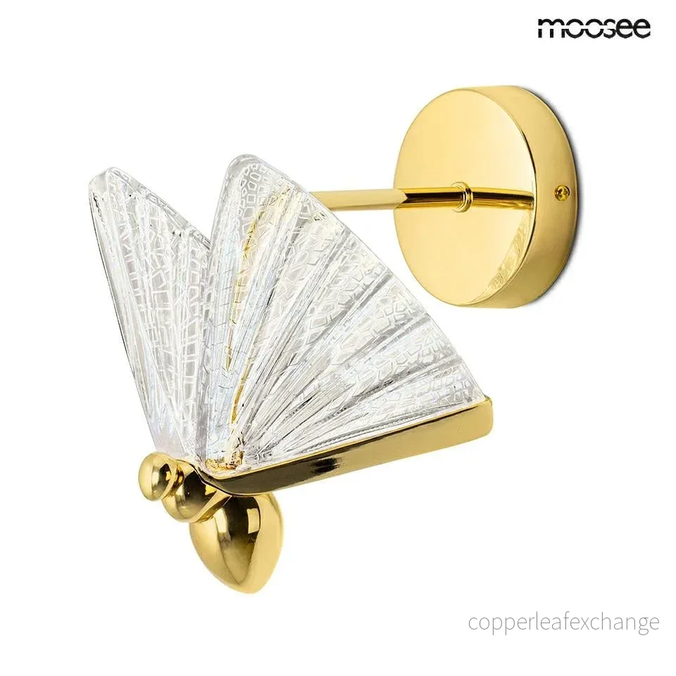 Vägglampa MOOSEE - BUTTERFLY M, guld