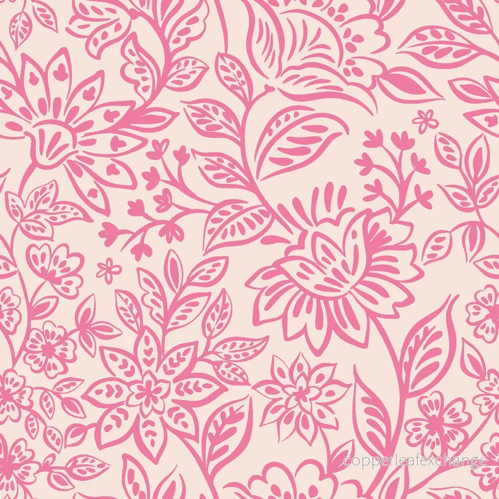 Patterned – Cotton – Muslin – Floral – Pink – 011