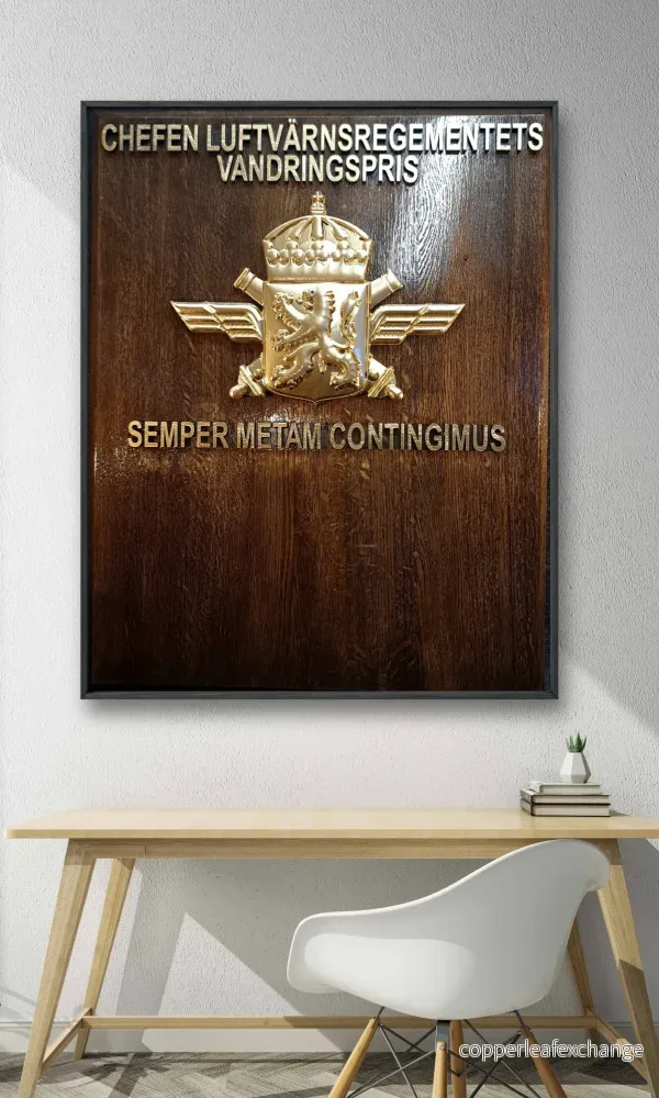 Vapensköld, vadringspris, familjvapen med text