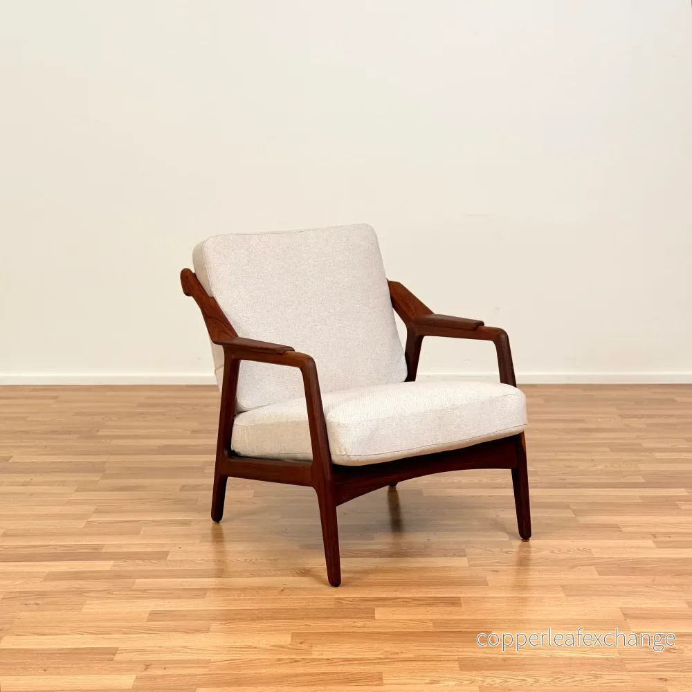 Fåtölj i massiv teak av H. Brockmann-Petersen, Danmark 1950-60-tal