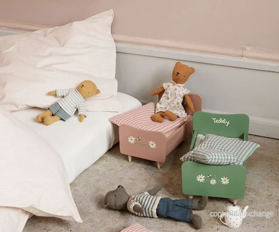 Maileg – Blommig rosa klänning till teddy mamma, kläder för björn - Bild 3