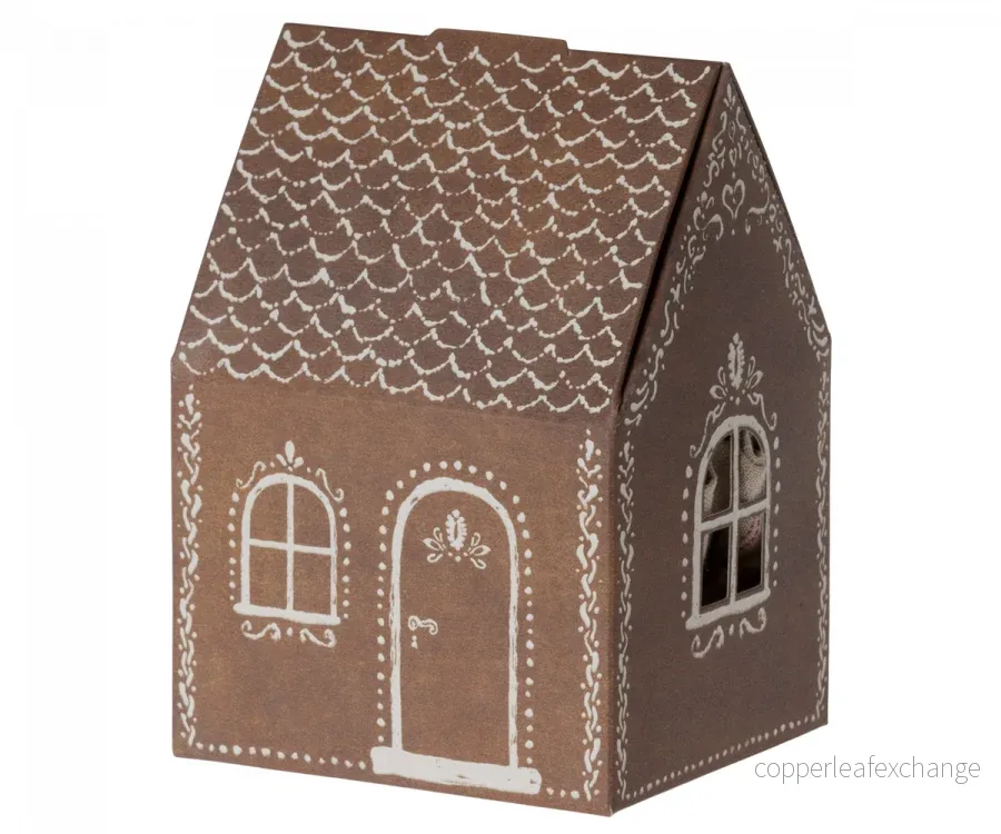Maileg – Tomtemus med säck och litet pepparkakshus, santa mouse / jul mus - Bild 2