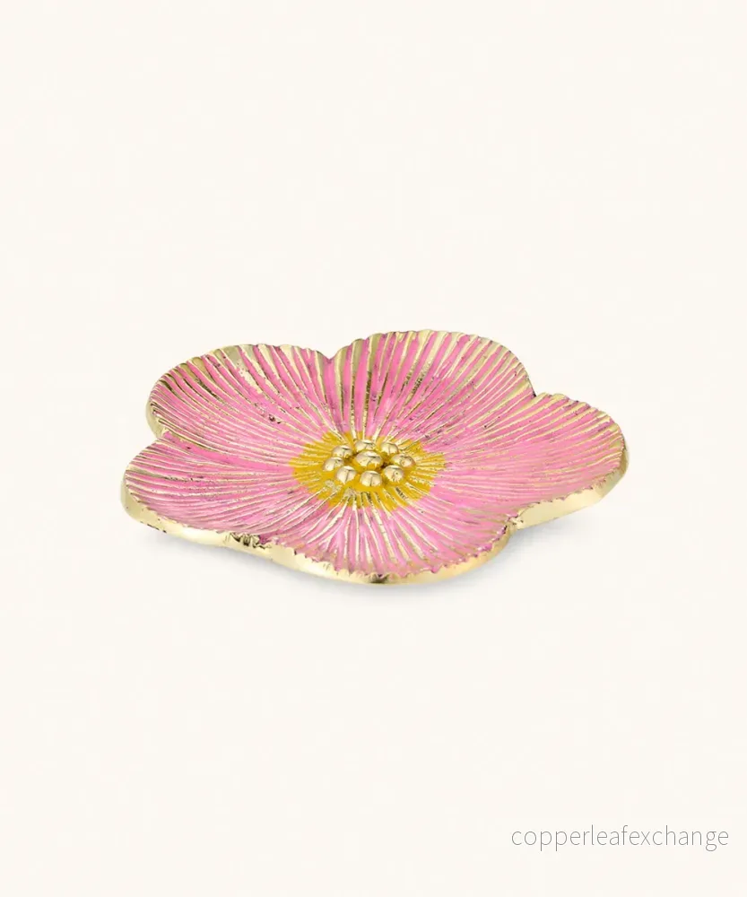 Faye Flower smyckes Plate Pink M