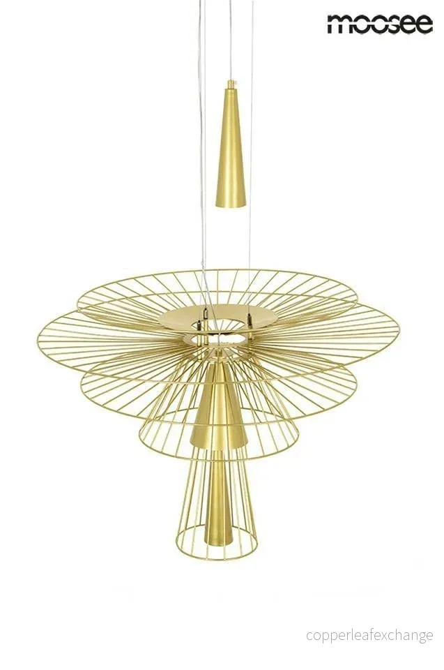 Taklampa MOOSEE - SESTO, guld
