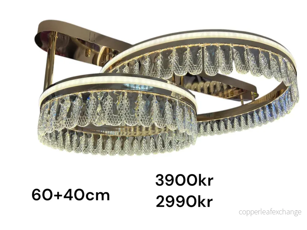 Taklampa led guld,  2 delar