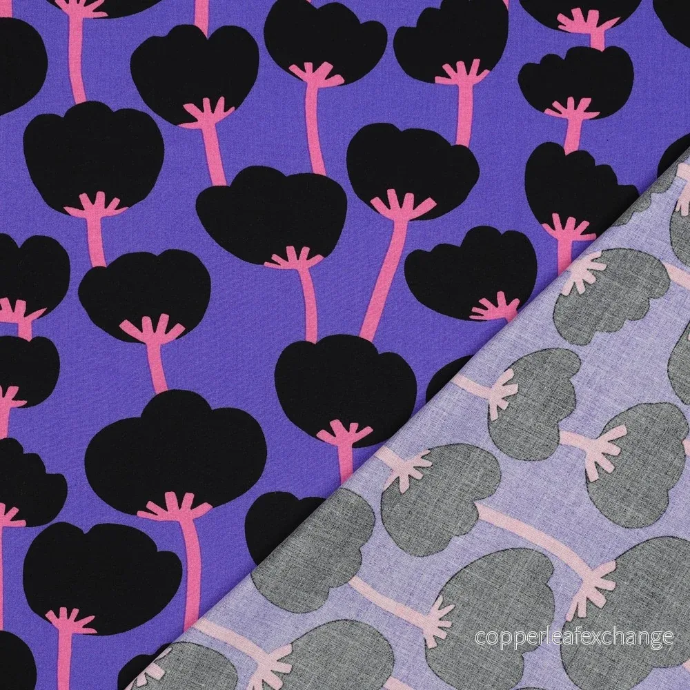Nerida Hansen - Lenzing Ecovero - Poppies - Viscose - Purple - Bild 3