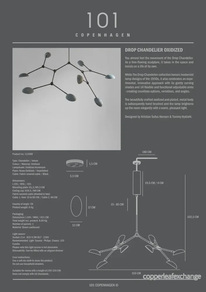 Drop Chandelier - Oxidized (beställningsvara) - Bild 2