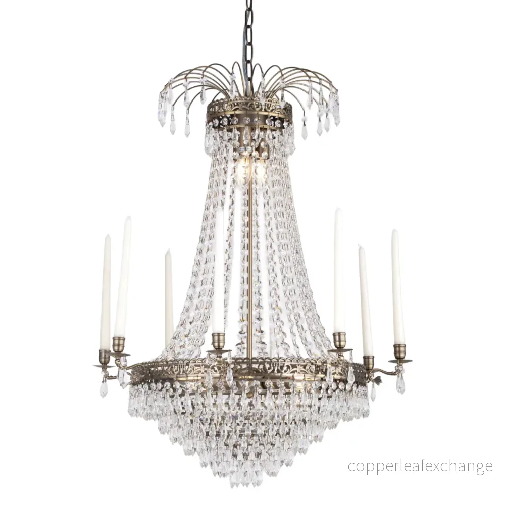EMPIRE CLASSIC 8-Arm – Stor Antik Mässing. D66xH86 EMPIRE CLASSIC 8-Arm – Stor Antik Mässing. D66xH86