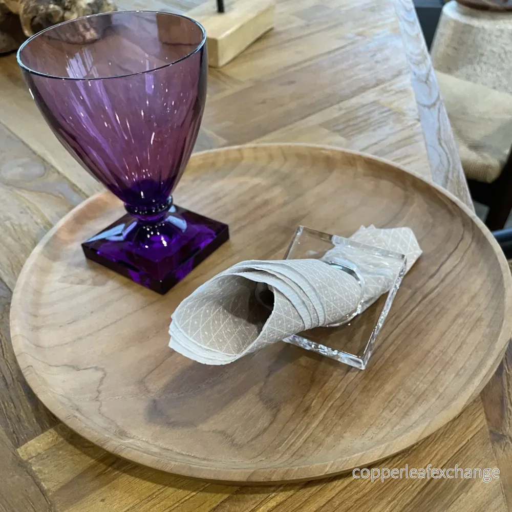 Bella Tallrik Teak 30cm - Serveringstallrik Naturlig
