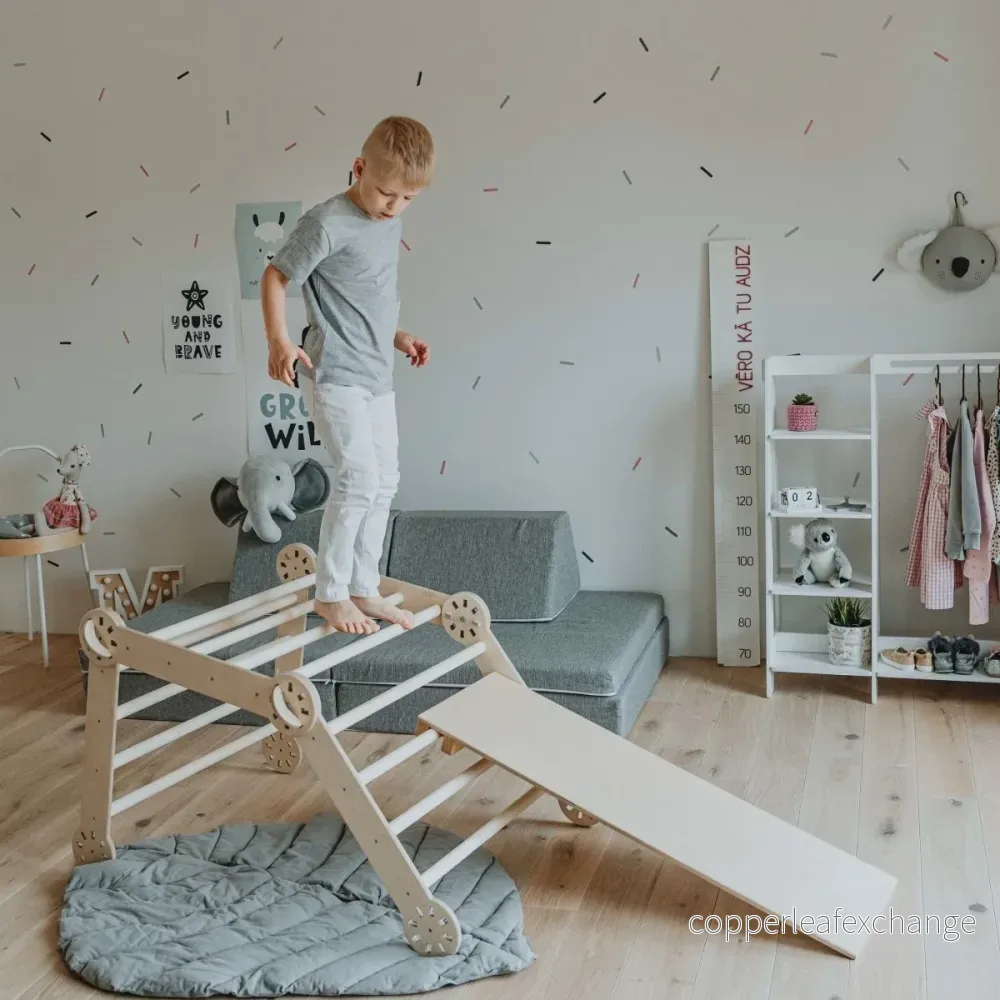 Transformerbar Montessoriklättrare med ramp Transformerbar Montessoriklättrare med ramp