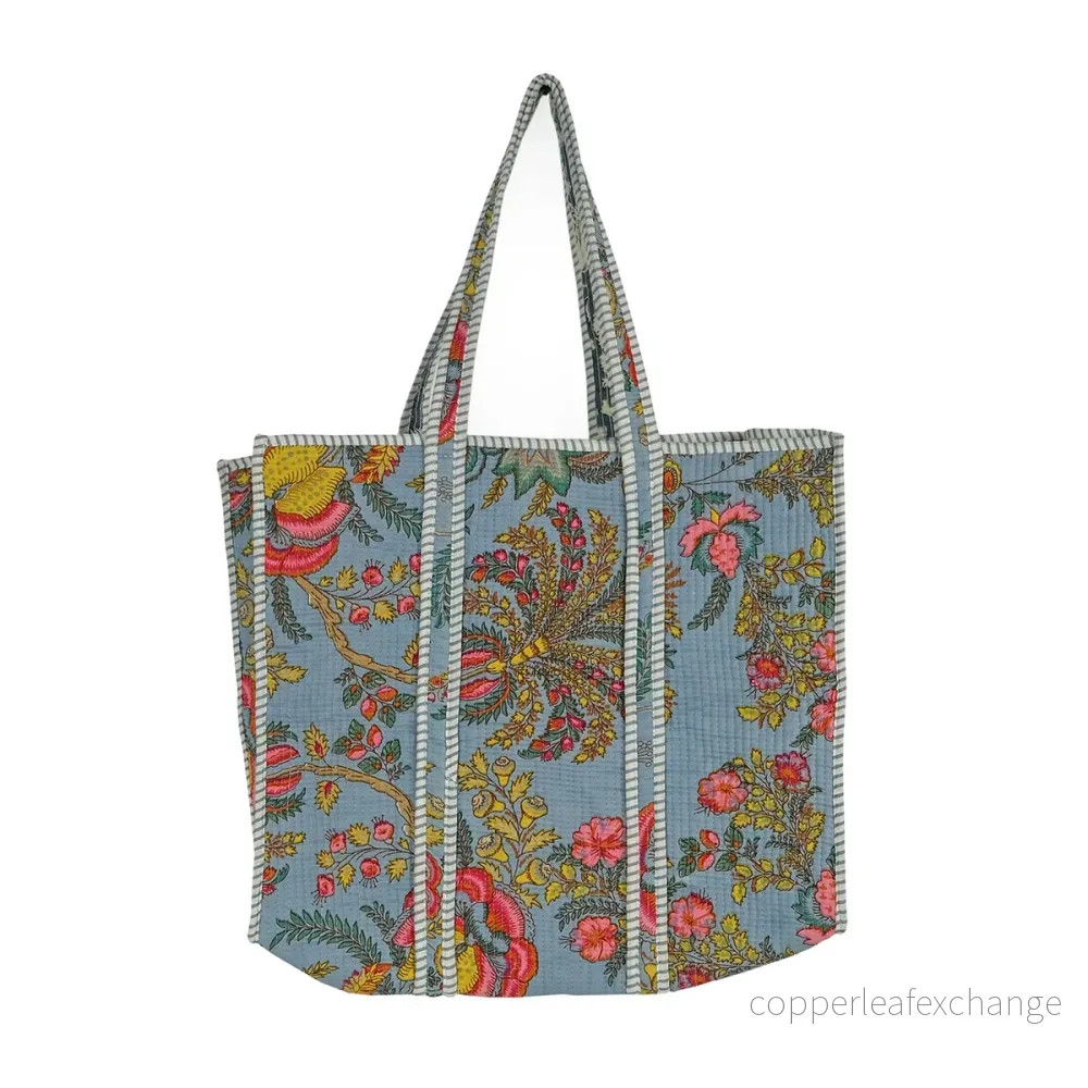 Kantha tygväska – Blue Paradise Kantha tygväska – Blue Paradise