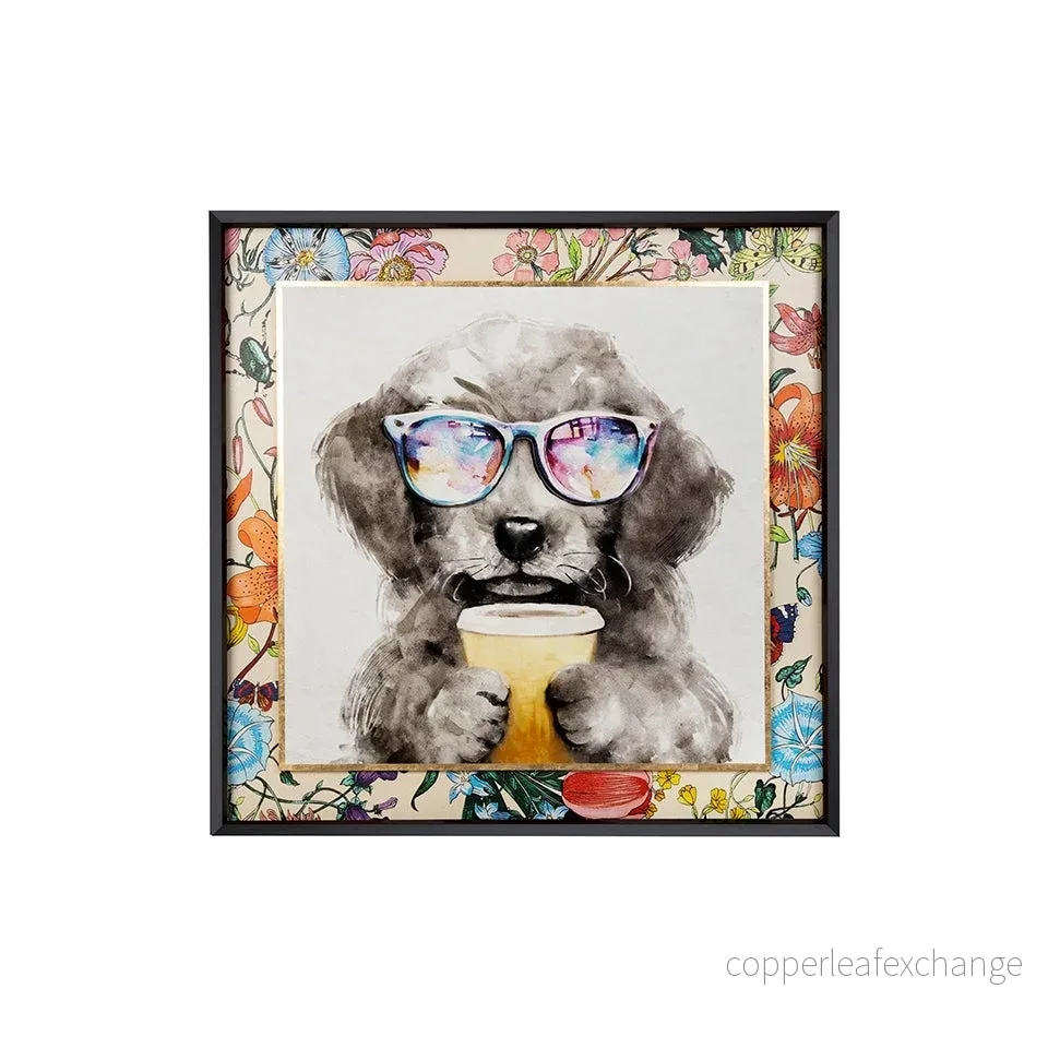 Tavla – COFFEE DOG, 100×100 cm Tavla – COFFEE DOG, 100×100 cm