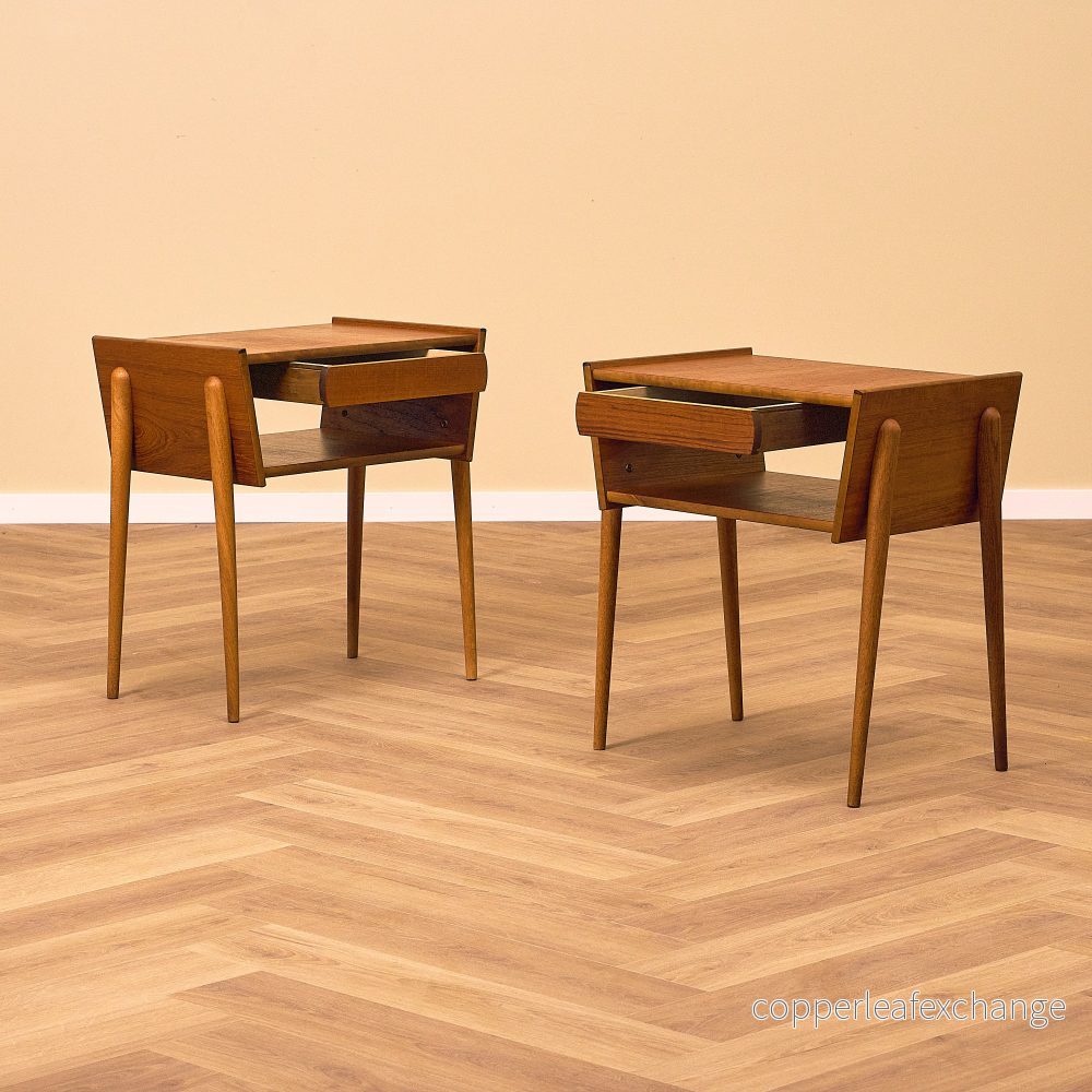 Svenska sängbord i teak och ek från IKEA, modell 'Ante' - Bild 2