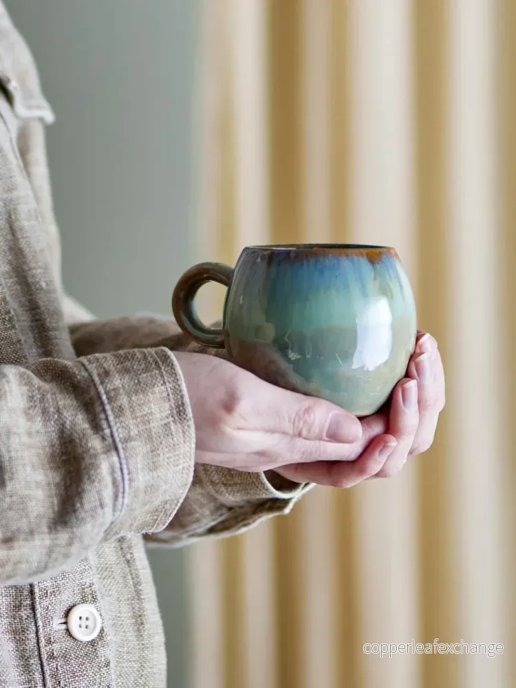 Paula Cup, Green, Stoneware - Bild 3