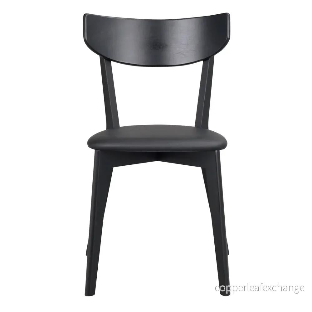 Stol Ami 2-pack, Svart / Svart konstläder Stol Ami 2-pack, Svart / Svart konstläder