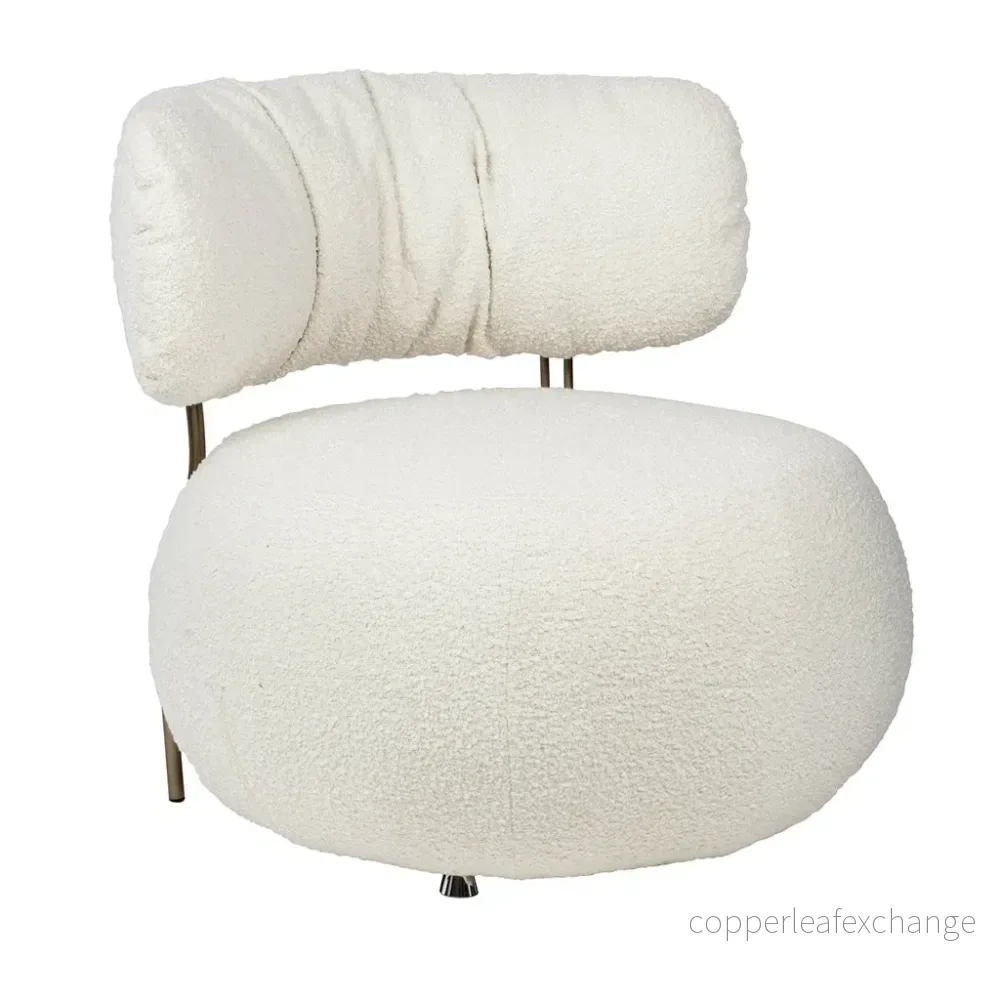 Fåtölj – LOW TEDDY, vit