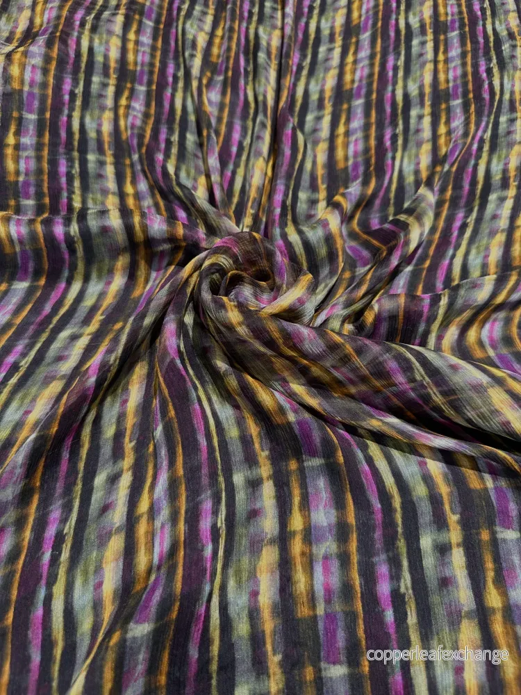 Liberty – Crinkled Silk Chiffon – Striped Liberty – Crinkled Silk Chiffon – Striped