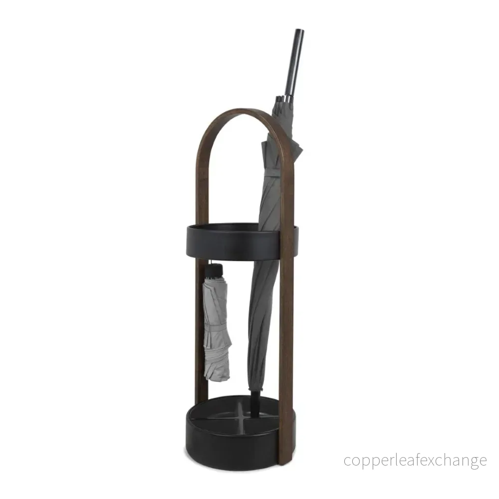Paraplyställ UMBRA – BELLWOOD, svart/valnöt Paraplyställ UMBRA – BELLWOOD, svart/valnöt