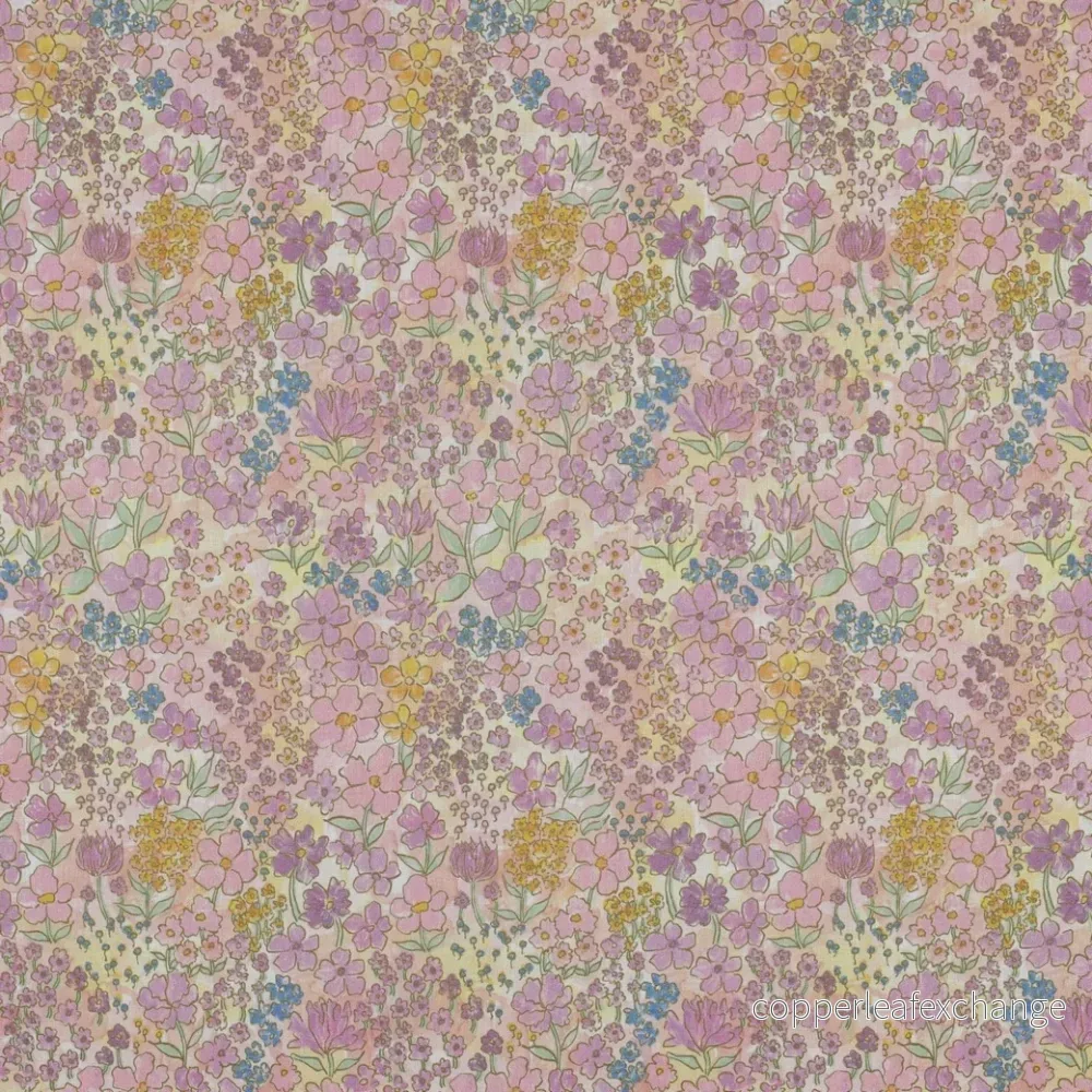 Voile – Cotton – Small flowers – Light pink – 22.001