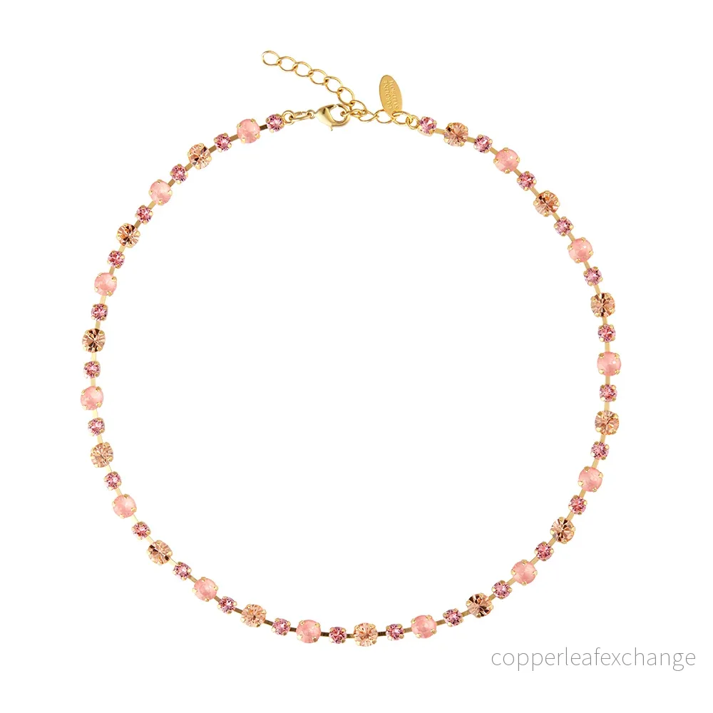 CALANTHE NECKLACE GOLD FLAMINGO COMBO