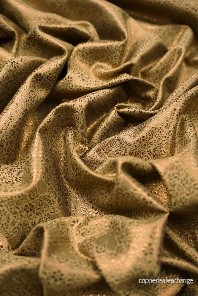 Metallic Brocade – Small Flowers – Yellow Gold Metallic Brocade – Small Flowers – Yellow Gold