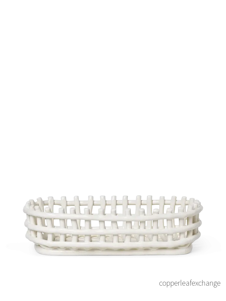 Ceramic Basket - Oval