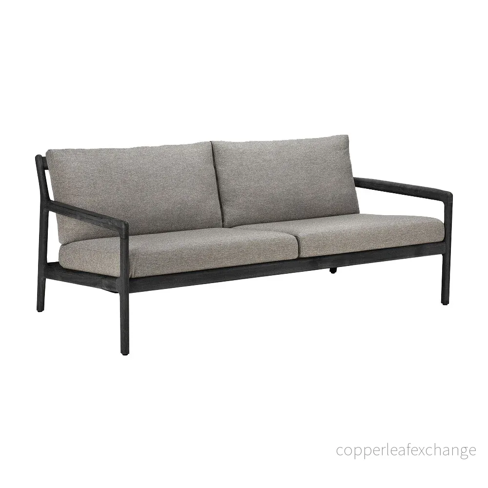Utemöbel Soffa Jack, Svart teak / Mocha