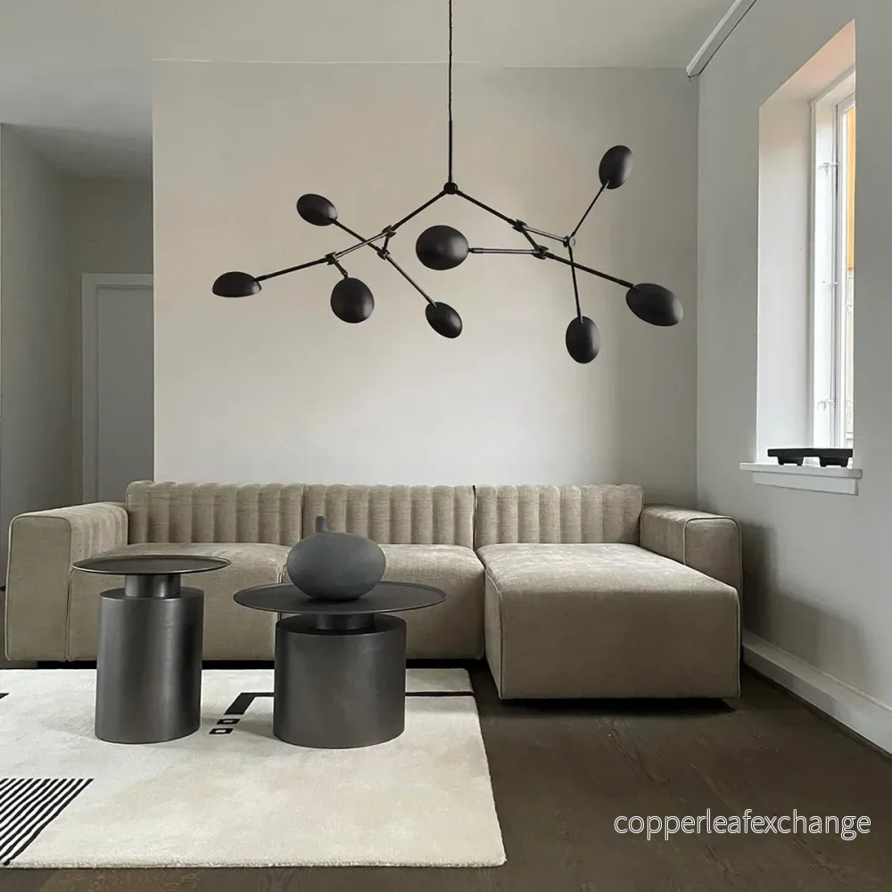 Taklampa Drop, Burned Black - Bild 2