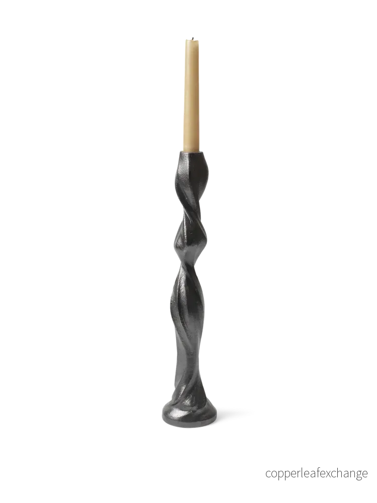 Ferm Living Gale Candle Holder - H38 - Blackened Aluminium