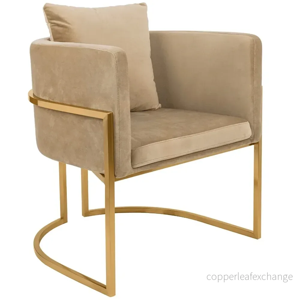 Fåtölj – CHLOE VELVET, khaki