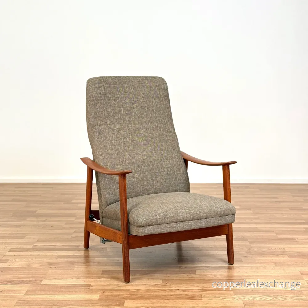 Fåtölj och pall i teak av Stokke Møbelfabrikk, 1950-60-tal, Norge - Bild 2