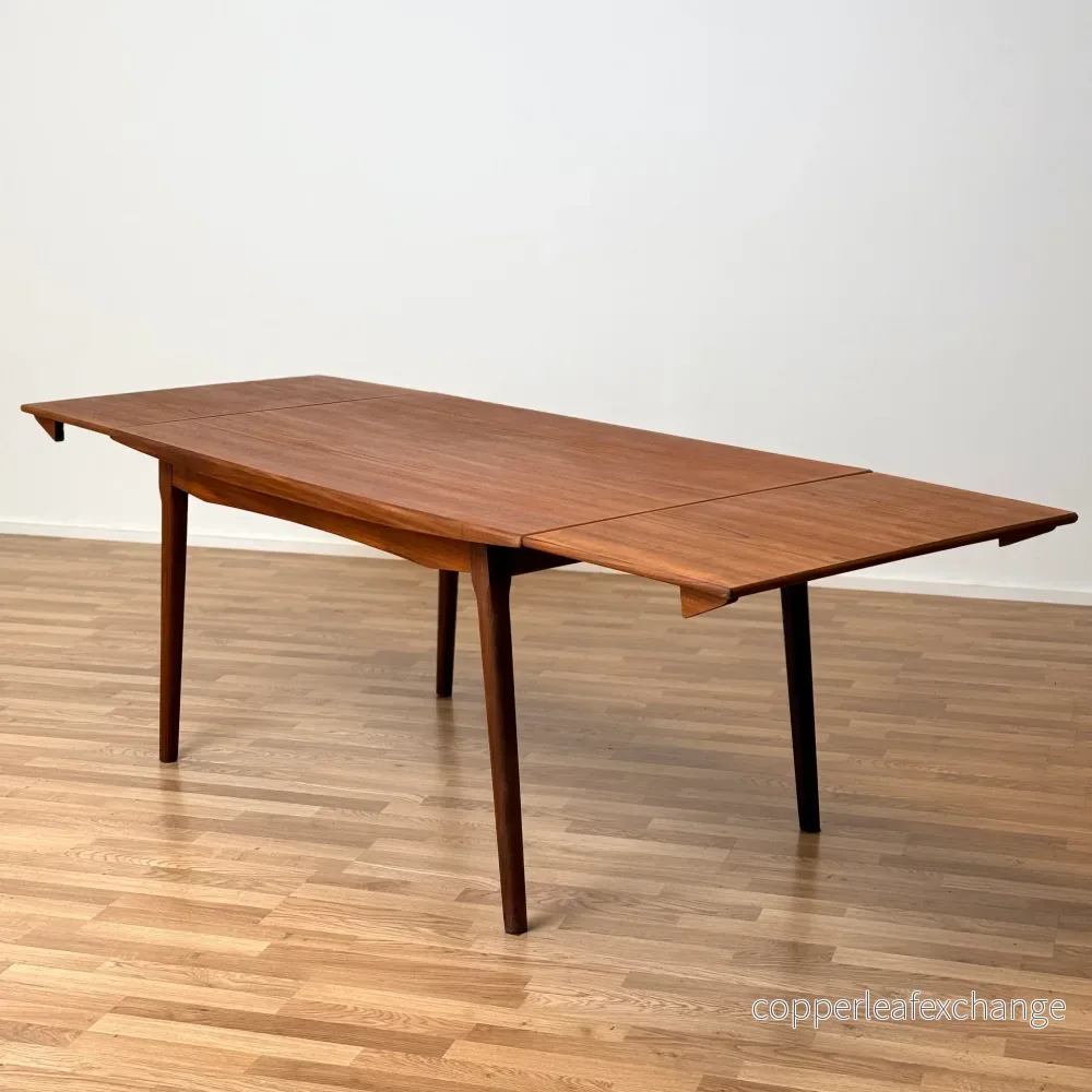 Rektangulärt matbord i teak och valnöt, 1950-60-tal, Danmark - Bild 2