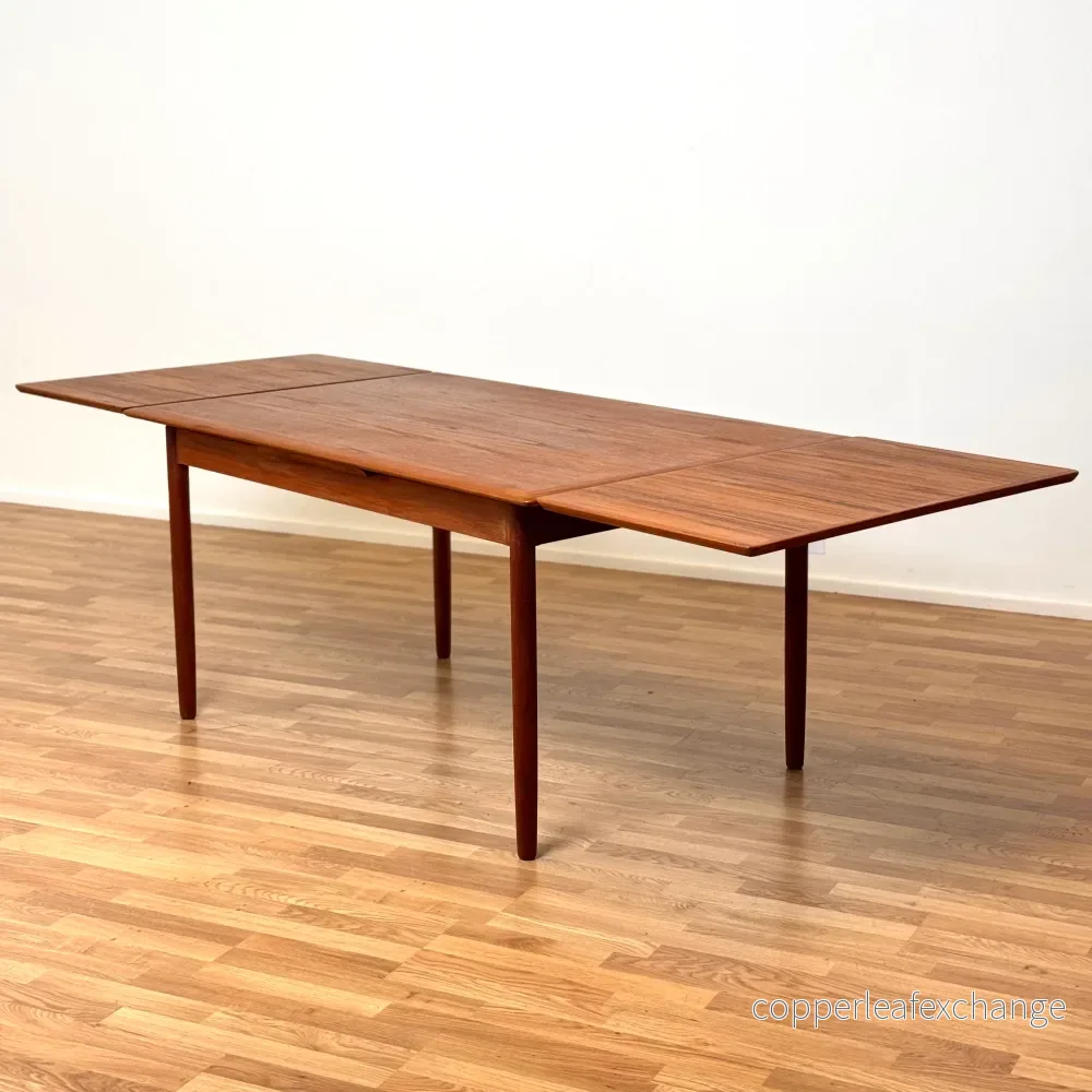 Matbord med 2 förlängningar i teak, 1950-60-tal - Bild 2