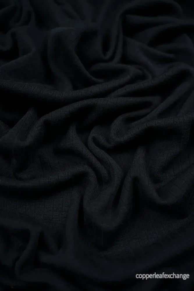 Deadstock – Jersey – Merino wool – Silk – Black – DT14