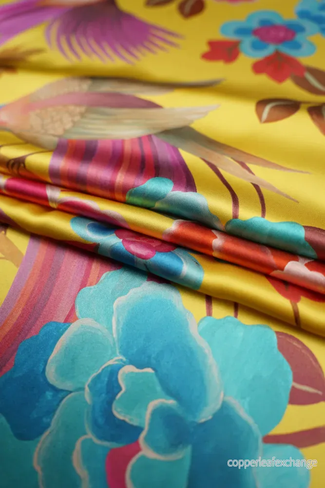 Liberty – Silk Satin – Tropical Shawl C