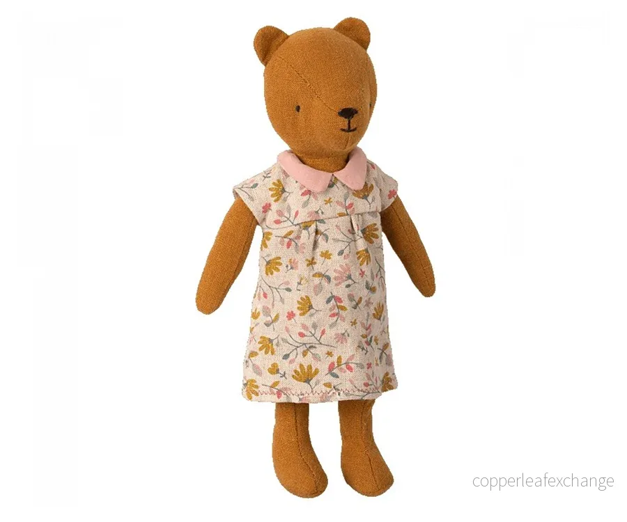 Maileg – Blommig rosa klänning till teddy mamma, kläder för björn - Bild 2