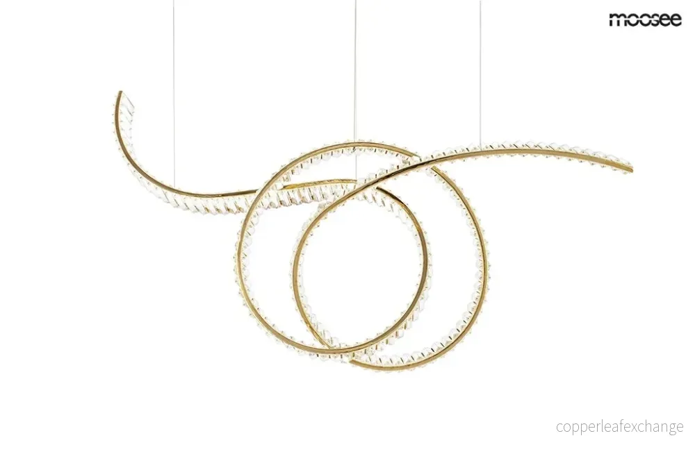 Taklampa MOOSEE - WAVE 120, guld