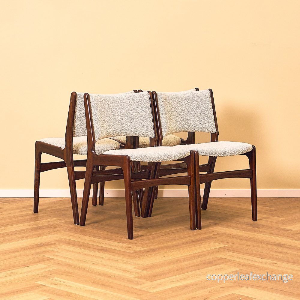 Danish dining chairs in mahogany by Erik Buch for Anderstrup Møbelfabrik, model 89
