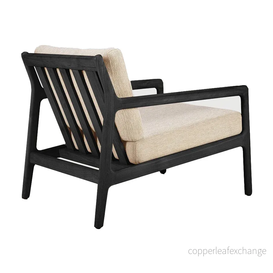 Utemöbel Loungestol Jack, Svart teak / Natur - Bild 2