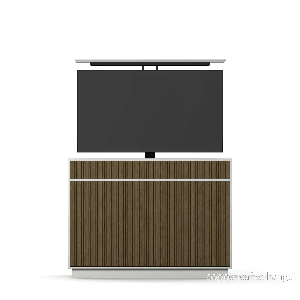 Line Burned Walnut TV Lift 55″ Line Burned Walnut TV Lift 55″