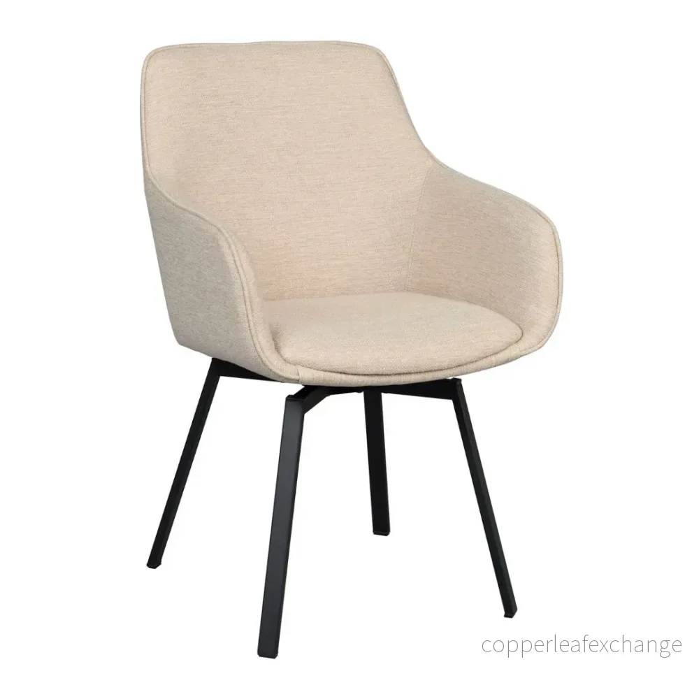 Karmstol Alison med snurr 2-pack, Ljusbeige - Bild 2