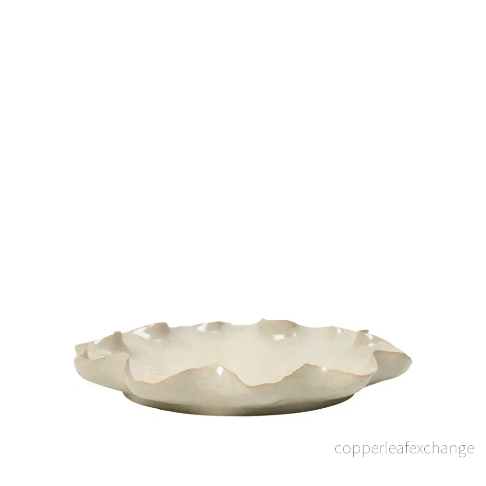 Cori Deco Plate White Cream Ø24
