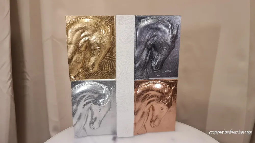 3D relief tavla på hästar