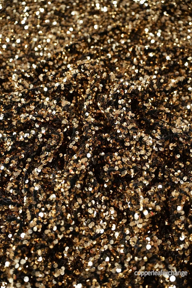 Sequins – Stretch – Velor – Gold – 2461 Sequins – Stretch – Velor – Gold – 2461
