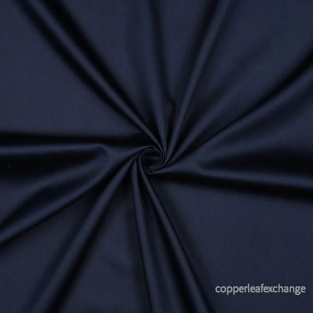 Cotton satin – Fine Luster, Soft – Navy – 028 Cotton satin – Fine Luster, Soft – Navy – 028