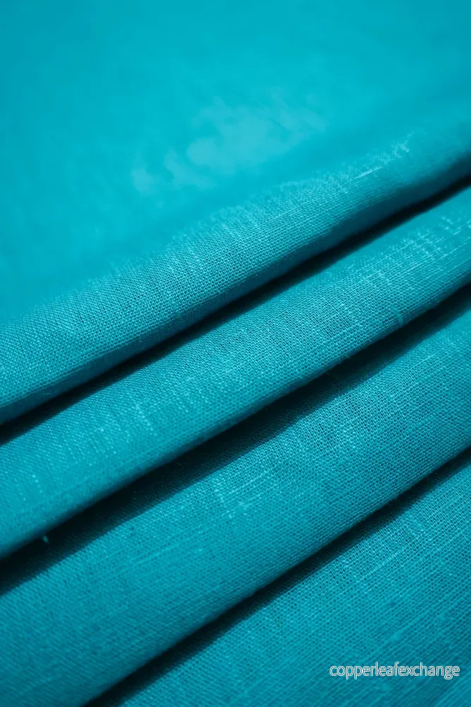 Textured linen fabric - Turquoise (light) - 0264 - Bild 2