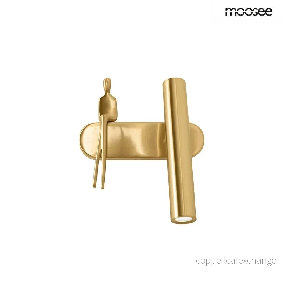 Vägglampa MOOSEE – BOY TUBE R, guld Vägglampa MOOSEE – BOY TUBE R, guld