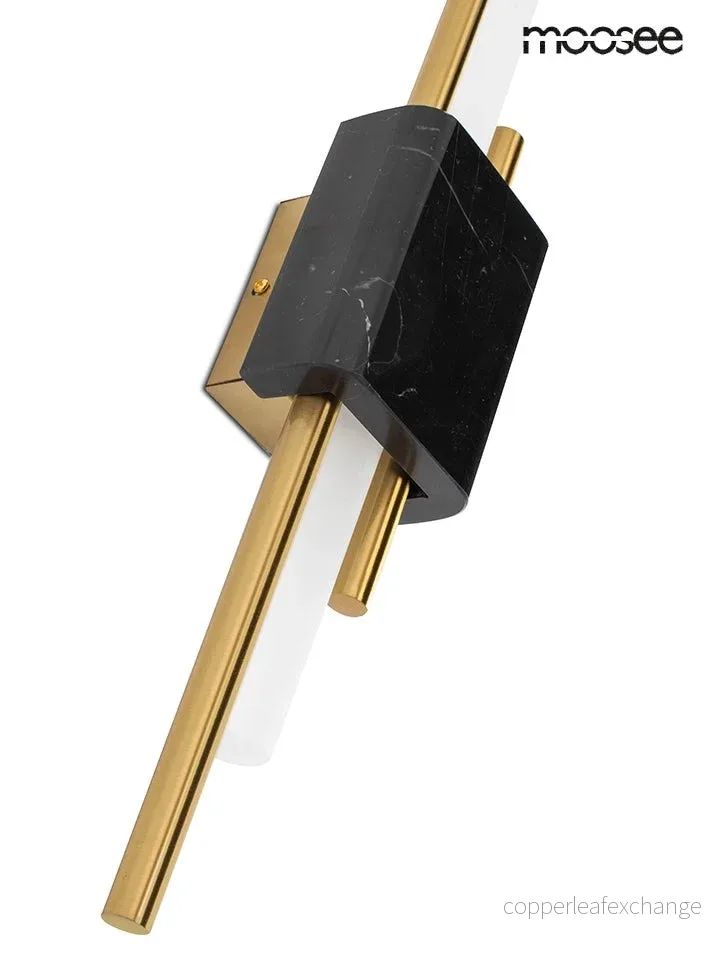 Vägglampa MOOSEE - EVANS, svart mamor/guld - Bild 3